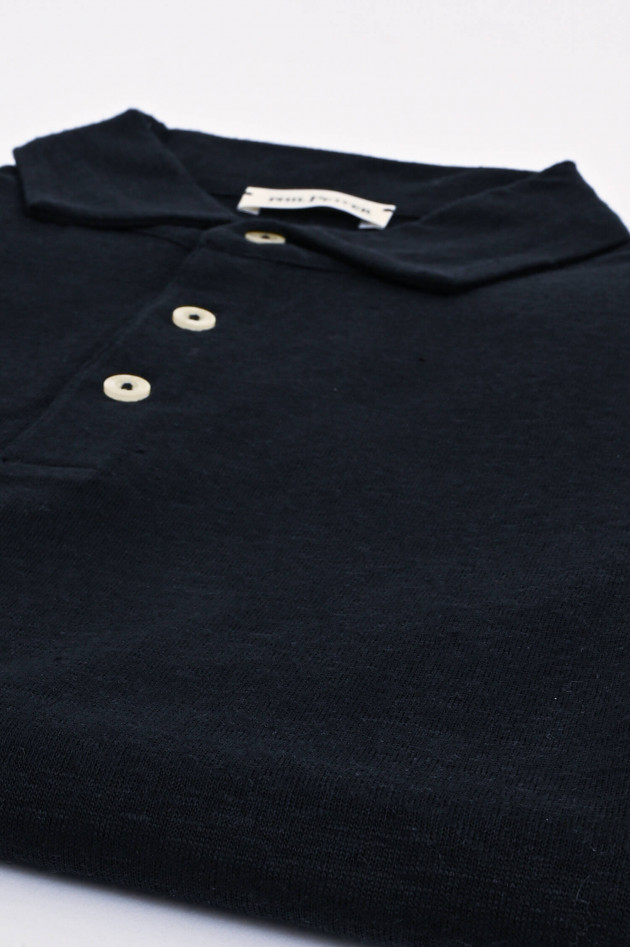 Phil Petter Polo-Shirt aus Leinen in Navy