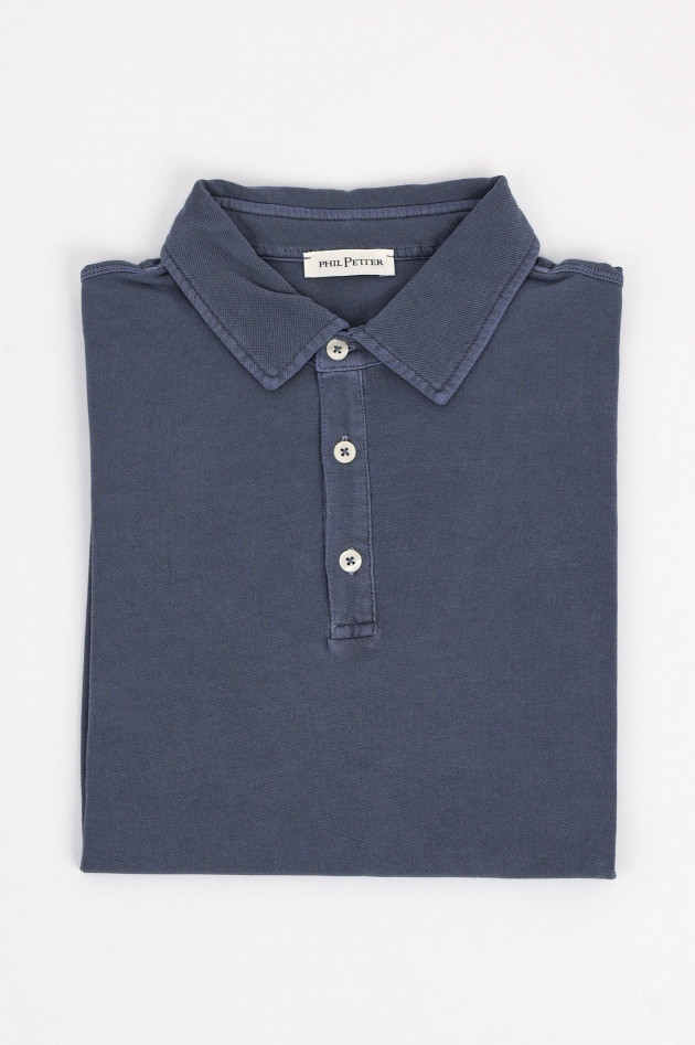 Phil Petter Polo-Shirt aus Baumwolle in Blauviolett