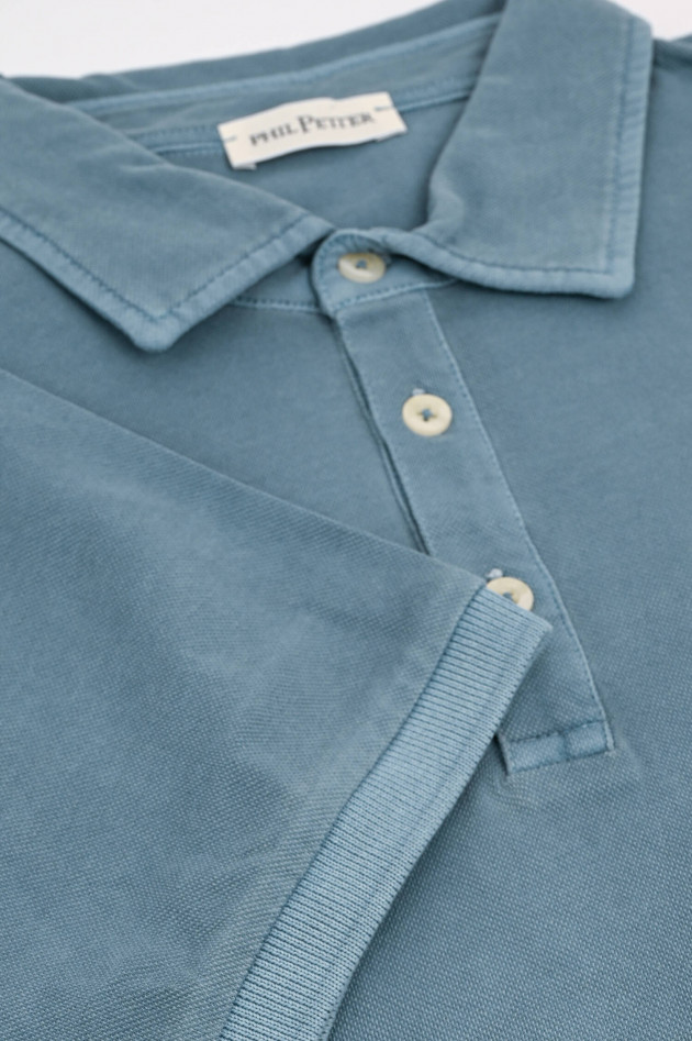 Phil Petter Polo-Shirt aus Baumwolle in Blau