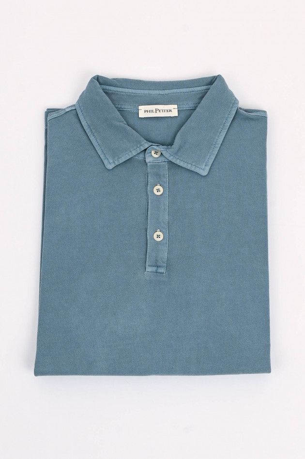 Phil Petter Polo-Shirt aus Baumwolle in Blau