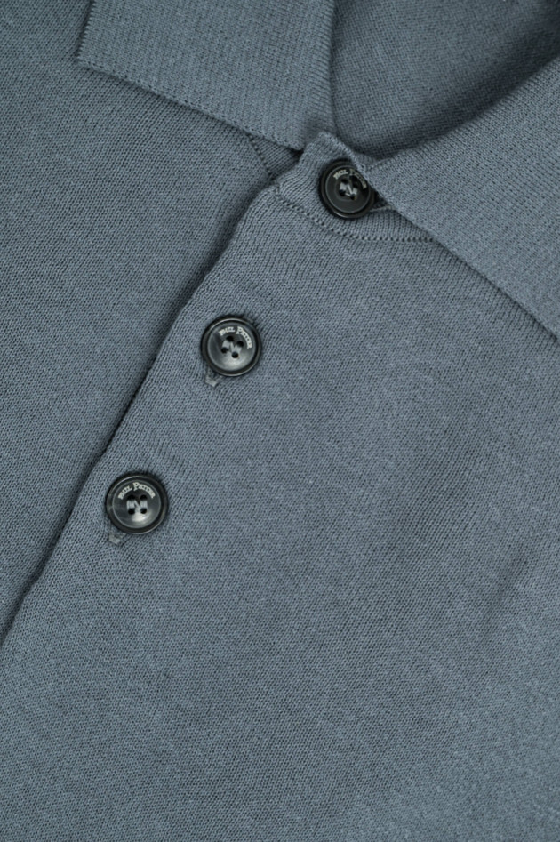 Phil Petter Strick-Polo aus Baumwolle in Grau