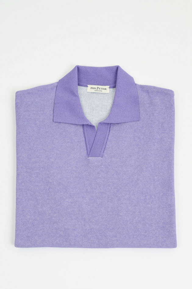 Phil Petter Poloshirt aus Baumwolle in Lila meliert