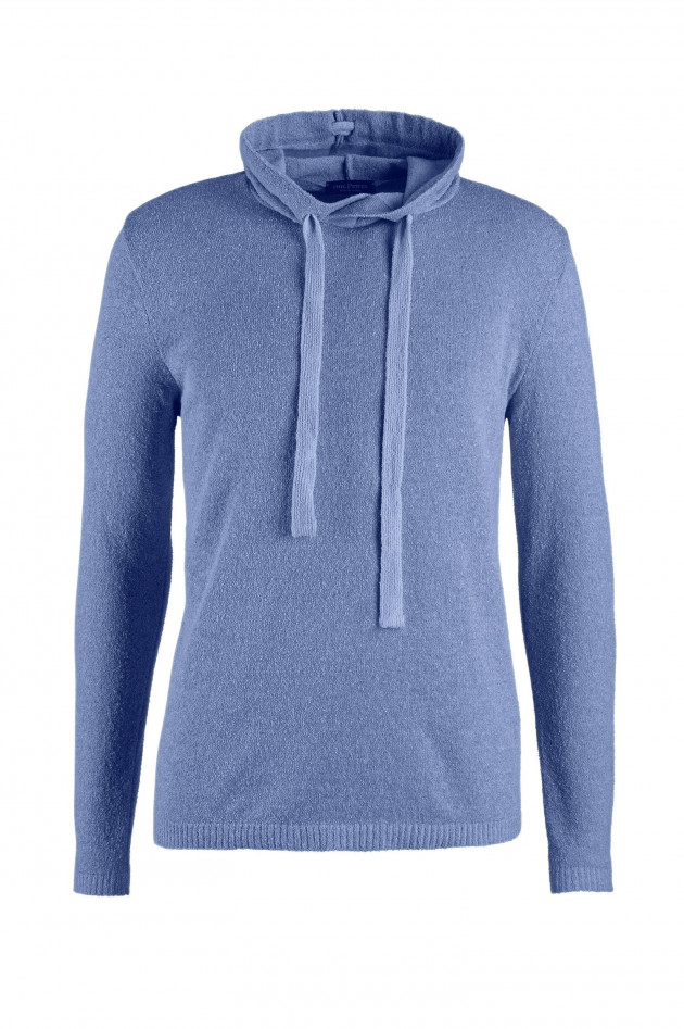 Phil Petter Hoodie aus Bouclee-Baumwolle in Jeansblau