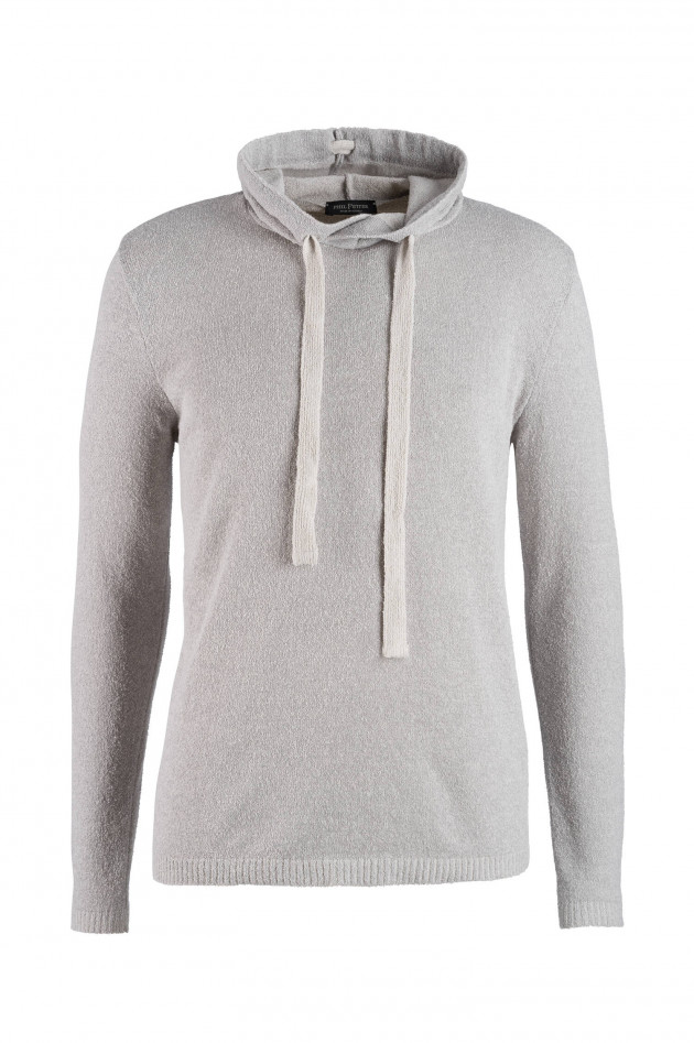 Phil Petter Hoodie aus Bouclee-Baumwolle in Silbergrau