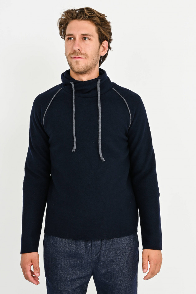 Phil Petter Walkstoff-Sweater in Navy