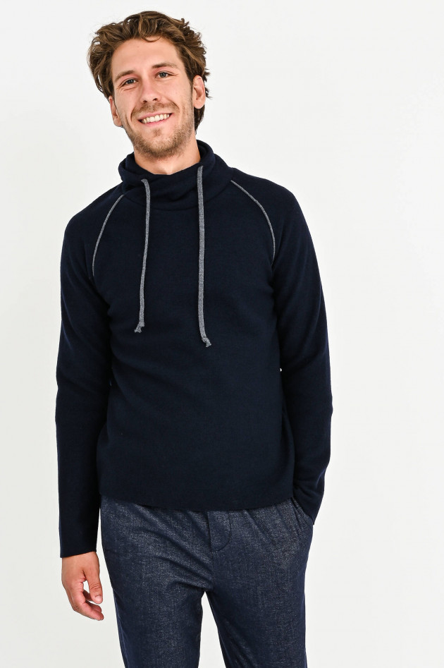 Phil Petter Walkstoff-Sweater in Navy