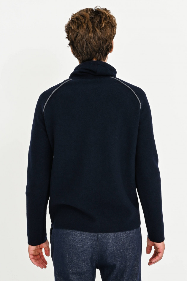 Phil Petter Walkstoff-Sweater in Navy