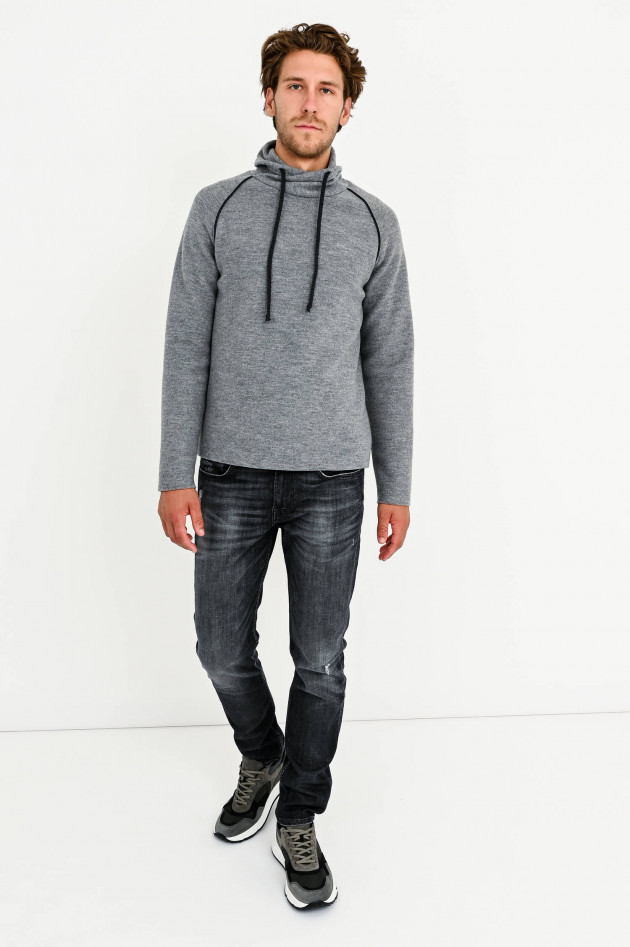 Phil Petter Walkstoff-Sweater in Silber