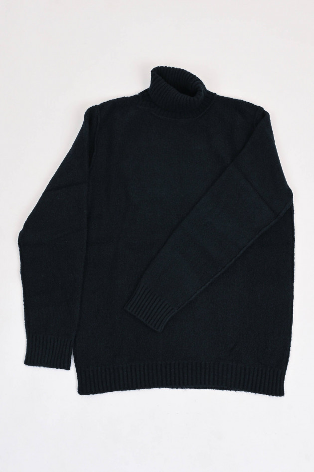 Phil Petter Rollkragenpullover aus Baumwoll-Mix in Schwarz