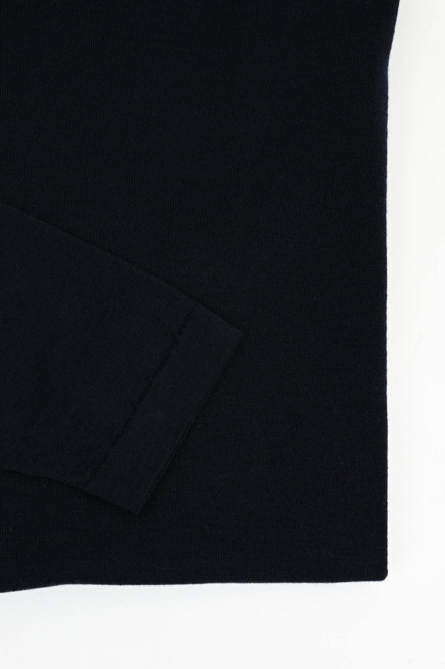 Phil Petter Rollkragenpullover aus Wolle-Seide-Mix in Navy