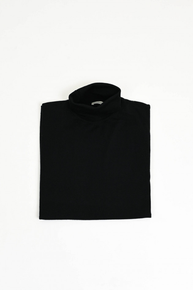 Phil Petter Rollkragenpullover aus Wolle-Seide-Mix in Schwarz