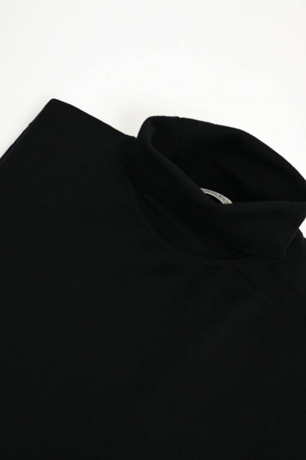Phil Petter Rollkragenpullover aus Wolle-Seide-Mix in Schwarz