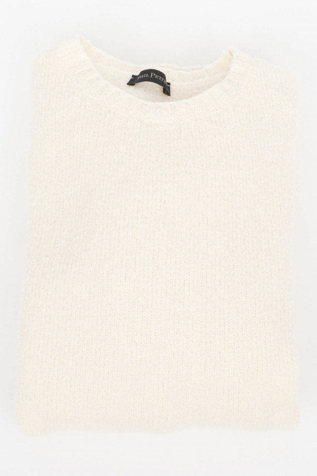 Phil Petter Pullover mit leichtem Bouclee in Natur
