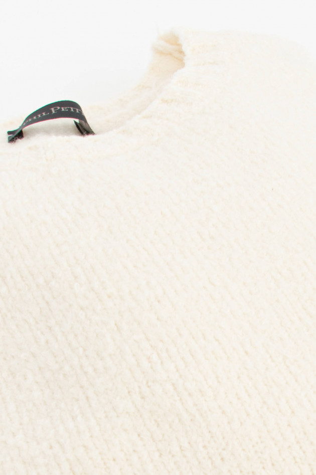 Phil Petter Pullover mit leichtem Bouclee in Natur