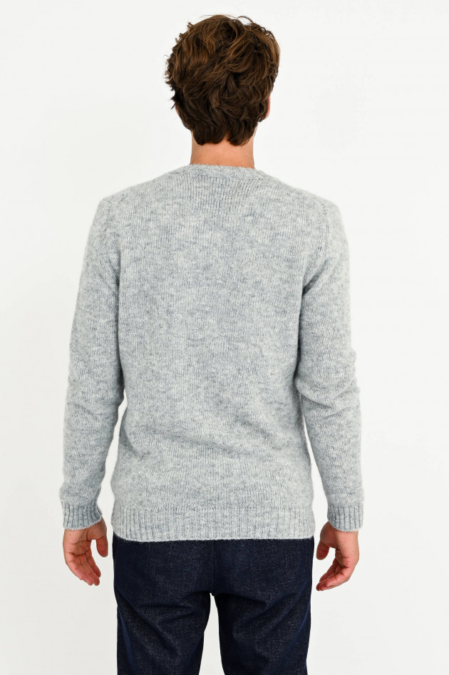 Phil Petter Woll-Mix Pullover in Hellgrau meliert