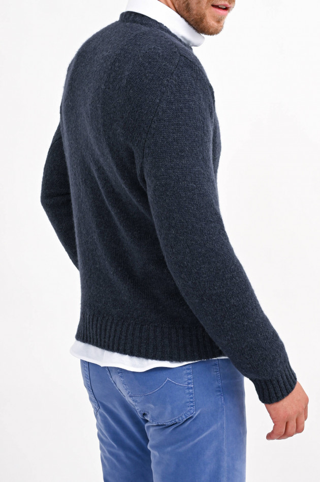 Phil Petter Pullover aus Wollmix in Navy