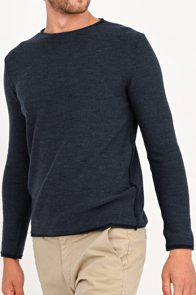 Phil Petter Pullover aus Wollmix in Navy