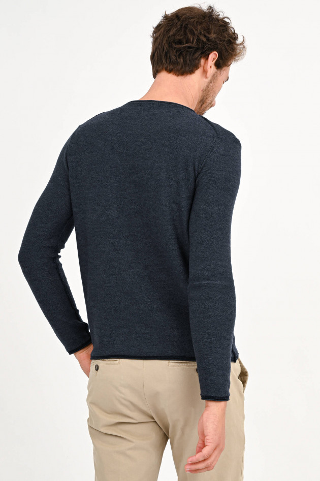 Phil Petter Pullover aus Wollmix in Navy