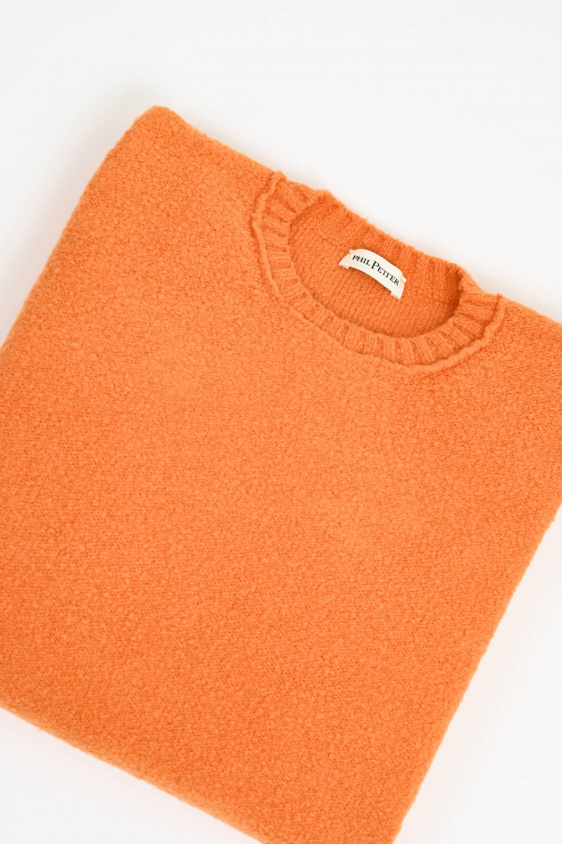Phil Petter Pullover aus Bouclé in Orange