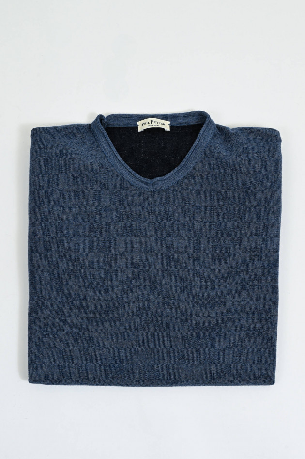 Phil Petter Pullover mit Inside-Out-Nähten in Blau