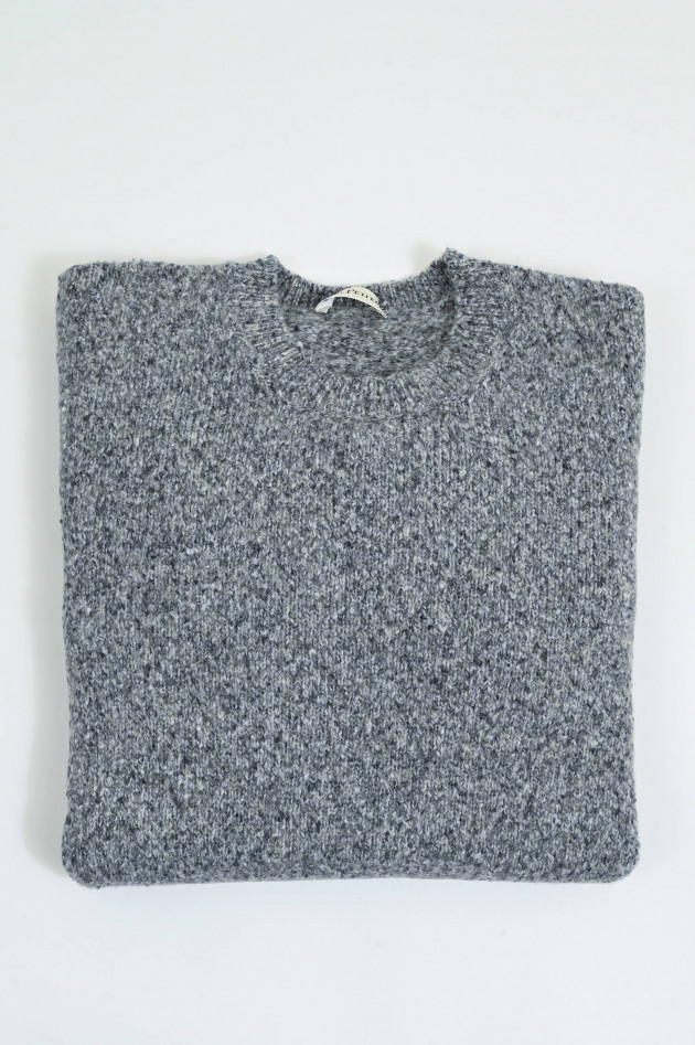 Phil Petter Strickpullover aus Baumwoll-Mix in Silber