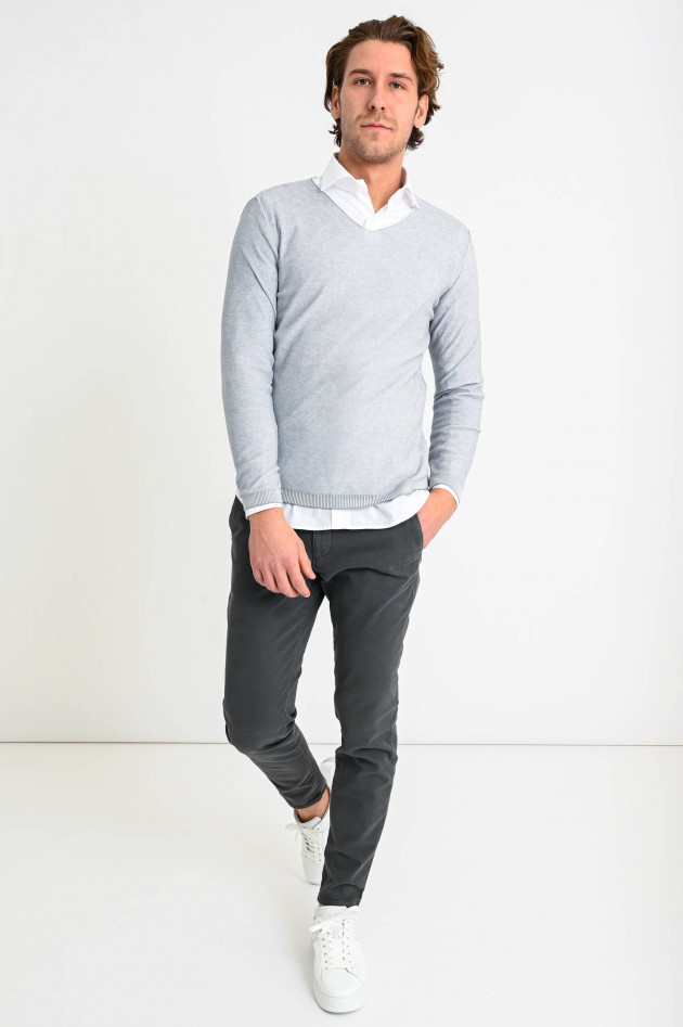 Phil Petter Leichter Strick Pullover in Silber