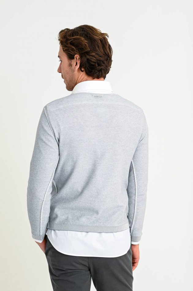 Phil Petter Leichter Strick Pullover in Silber