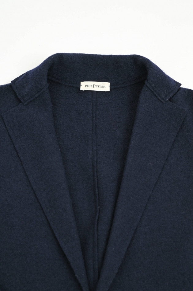 Phil Petter Strick-Sakko aus Wolle in Navy
