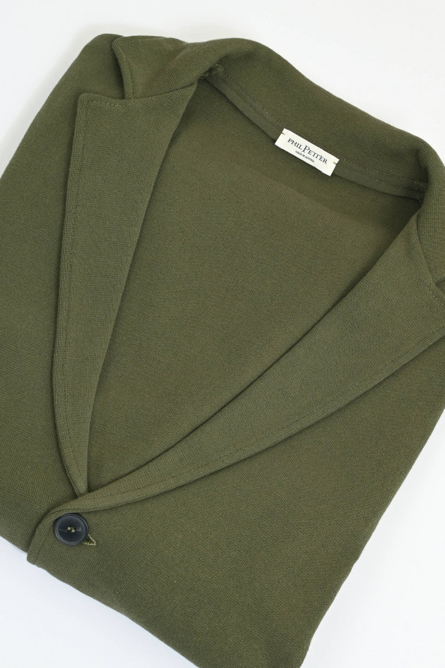 Phil Petter Strick-Sakko aus Baumwolle in Khaki