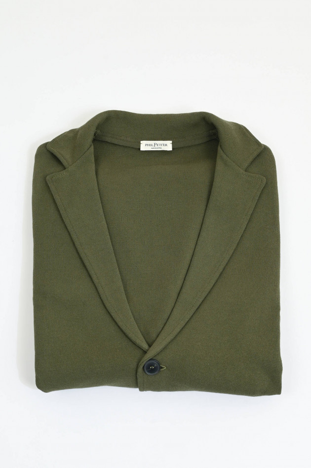 Phil Petter Strick-Sakko aus Baumwolle in Khaki