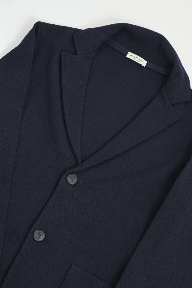 Phil Petter Strick-Sakko aus Baumwolle in Navy