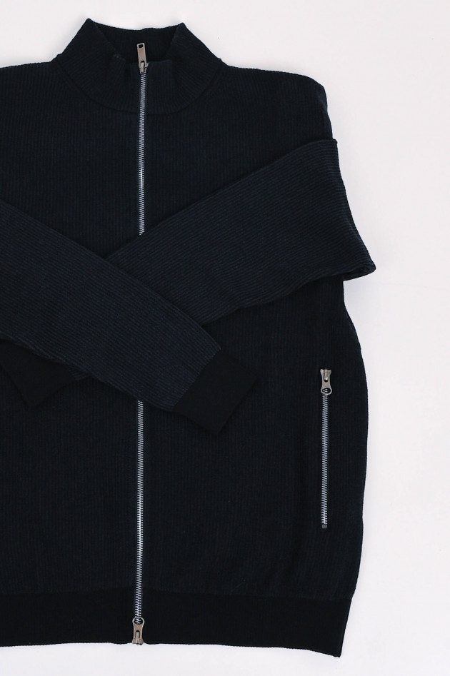 Phil Petter Strickjacke aus Baumwoll-Mix in Navy