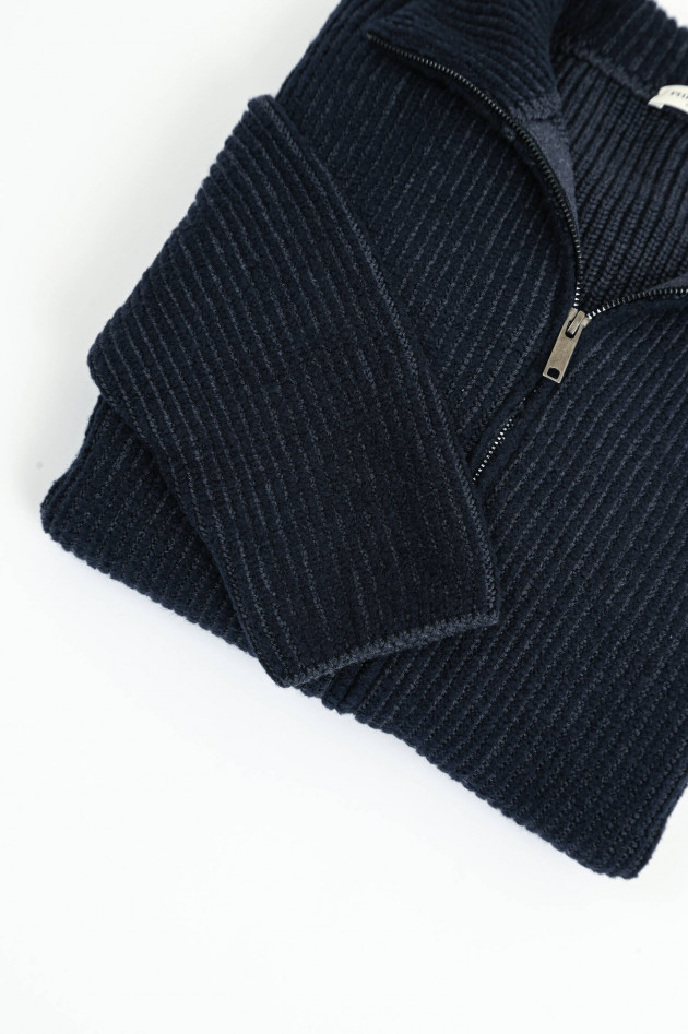 Phil Petter Strickjacke aus Woll-Mix in Navy