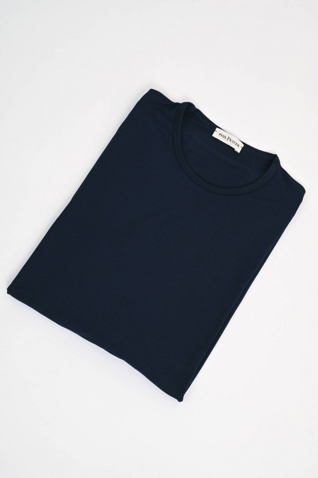Phil Petter Langarm Shirt in Navy