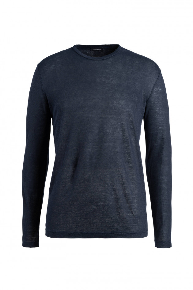 Phil Petter Langarmshirt aus Leinen in Navy