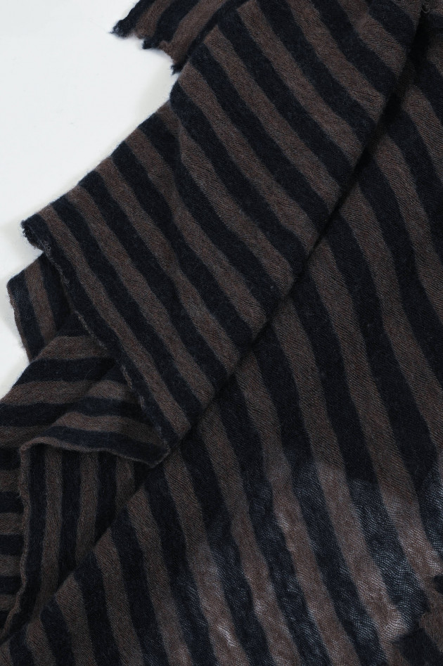 Phil Petter Schal aus reinem Cashmere in Navy/Coffee