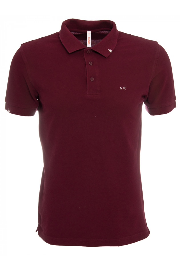 Sun68  Poloshirt in Burgundarot