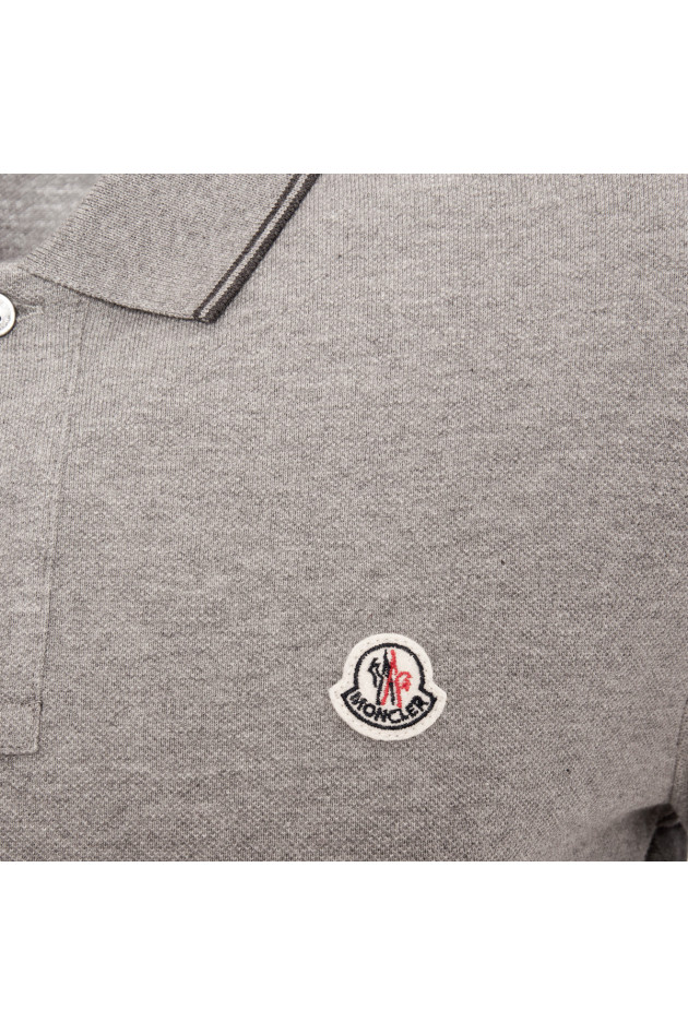 Moncler Poloshirt in Hellgrau