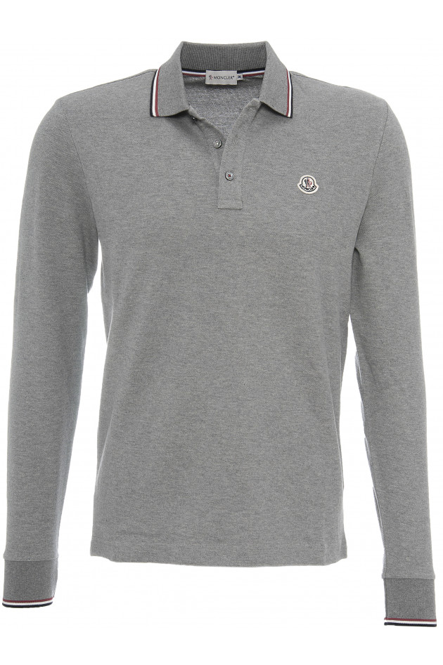 Moncler Poloshirt in Hellgrau