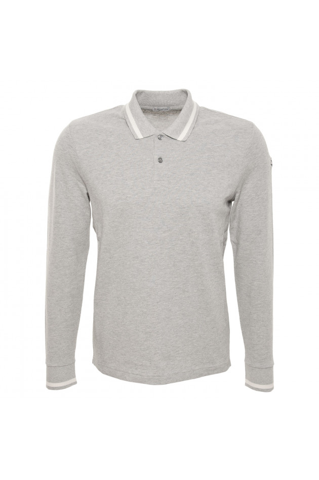 Moncler Poloshirt in Hellgrau