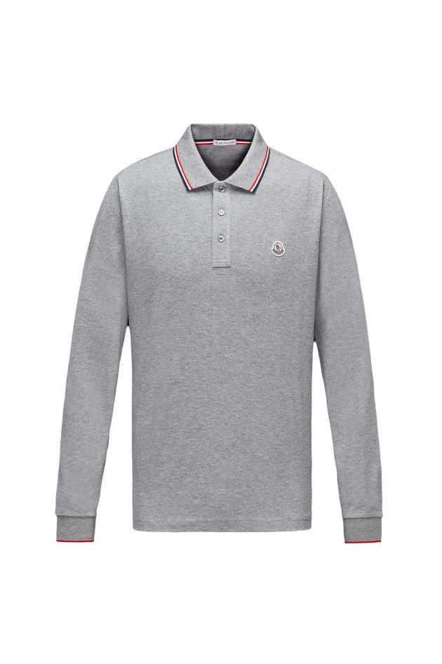 Moncler Poloshirt in Hellgrau