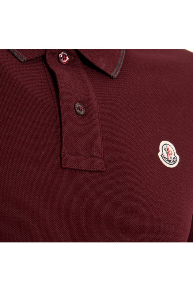 Moncler Poloshirt in Weinrot