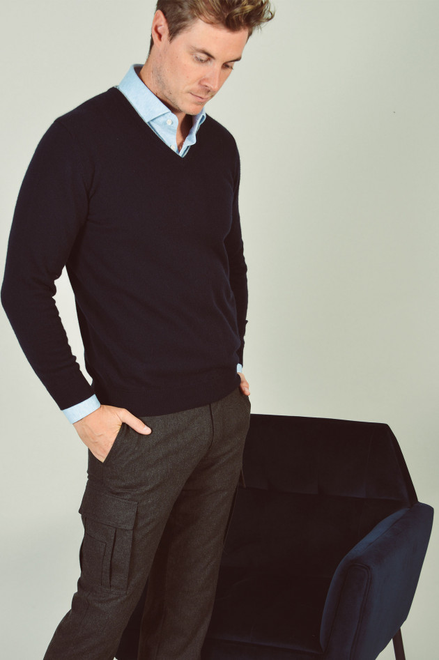 1868 V - Pullover aus Cashmere in Navy