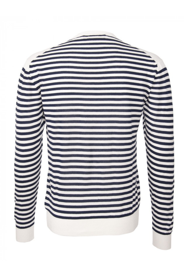 Etro Pullover gestreift in Marine/Weiß