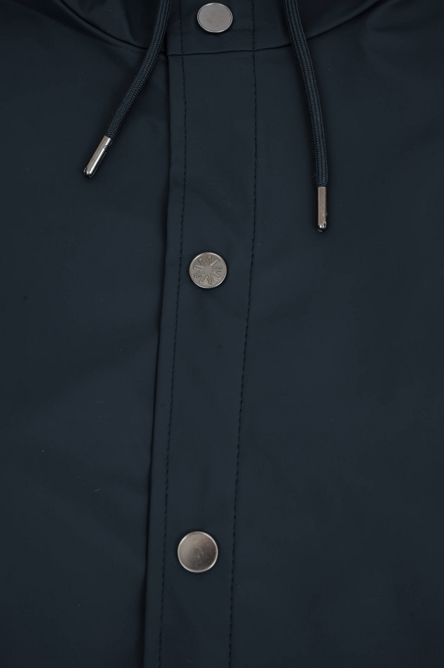 Rains Lange Regenjacke in Navy