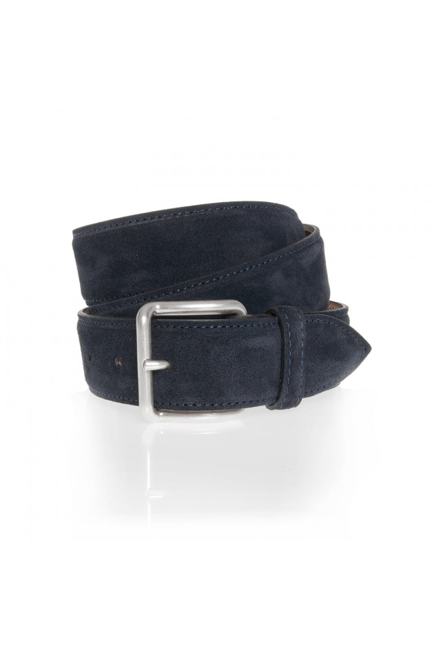 Andrea Damico Rauledergürtel in Navy
