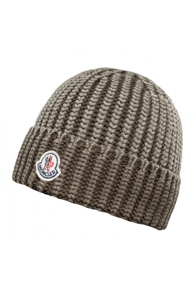 Moncler Rippstrickmütze BERRETTO in Blau