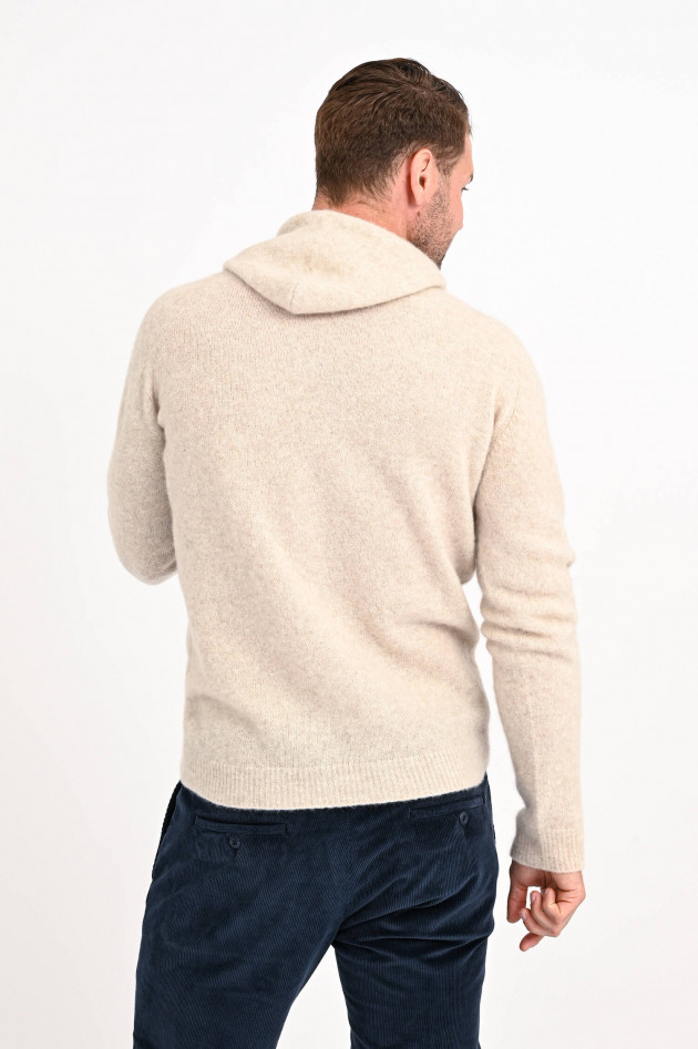 Roberto Collina Hoodie aus Cashmere in Sand