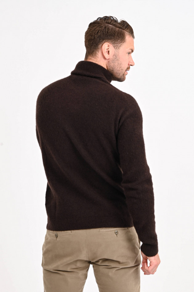 Roberto Collina Rollkragenpullover aus Cashmere in Dunkelbraun