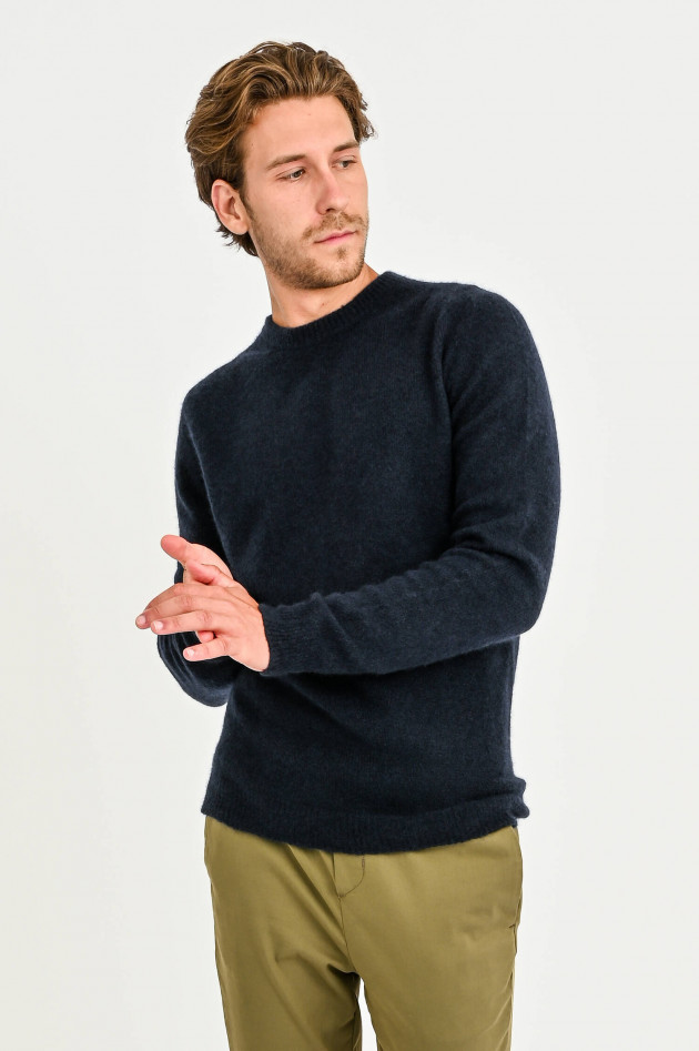 Roberto Collina Pullover aus Seiden-Kaschmir-Mix in Navy